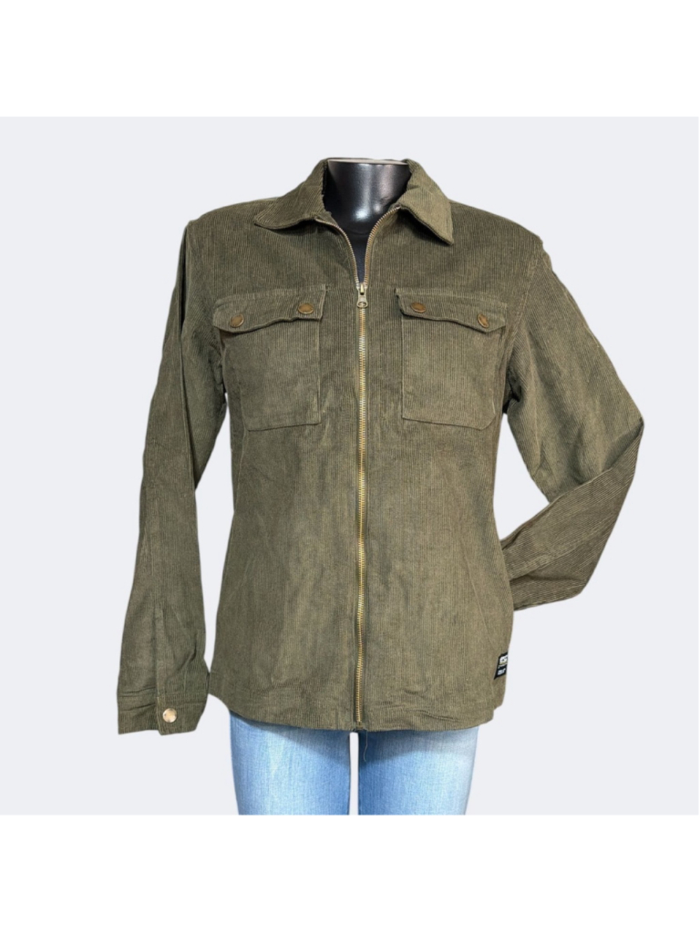 New WeSC Unisex Shirt Jacket Olive Night Mens SMALL Womens M 100% Cotton NWT